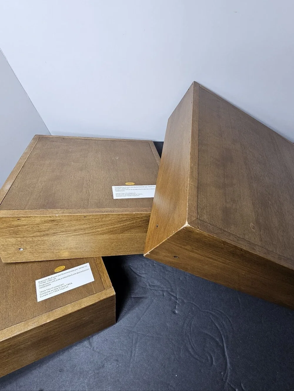 Wooden Nesting Tray Set - Brown Serving & Organization Trays L 14 x W 12 x H 9